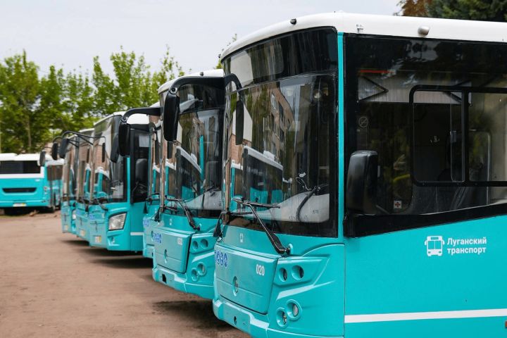 В столице ЛНР курсируют около 60 новых автобусов по 13 маршрутам
