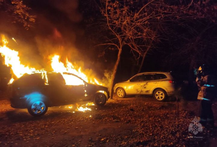 В ЛНР за ночь в разных районах сгорели машина и гараж