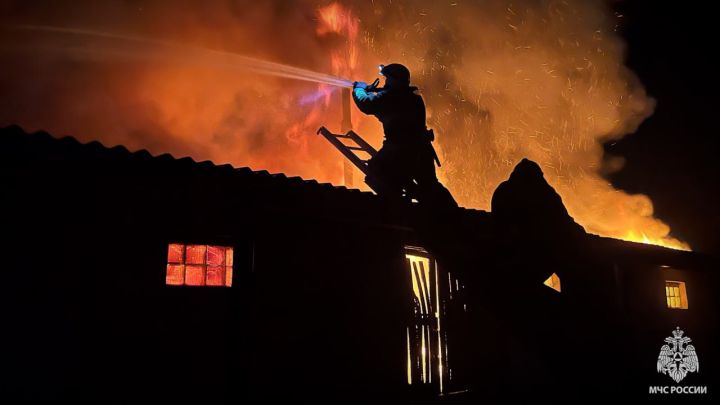 Масштабный пожар на складах с сельхозпродукцией вспыхнул в одном из населённых пунктов ЛНР