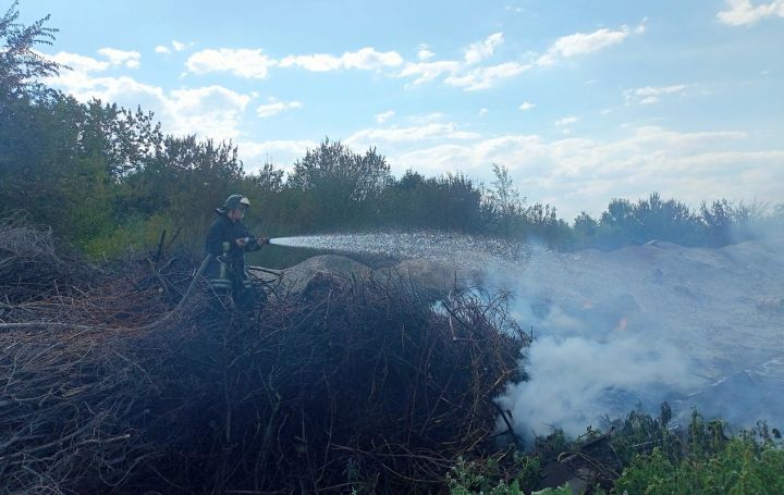 В Луганске загорелась несанкционированная свалка